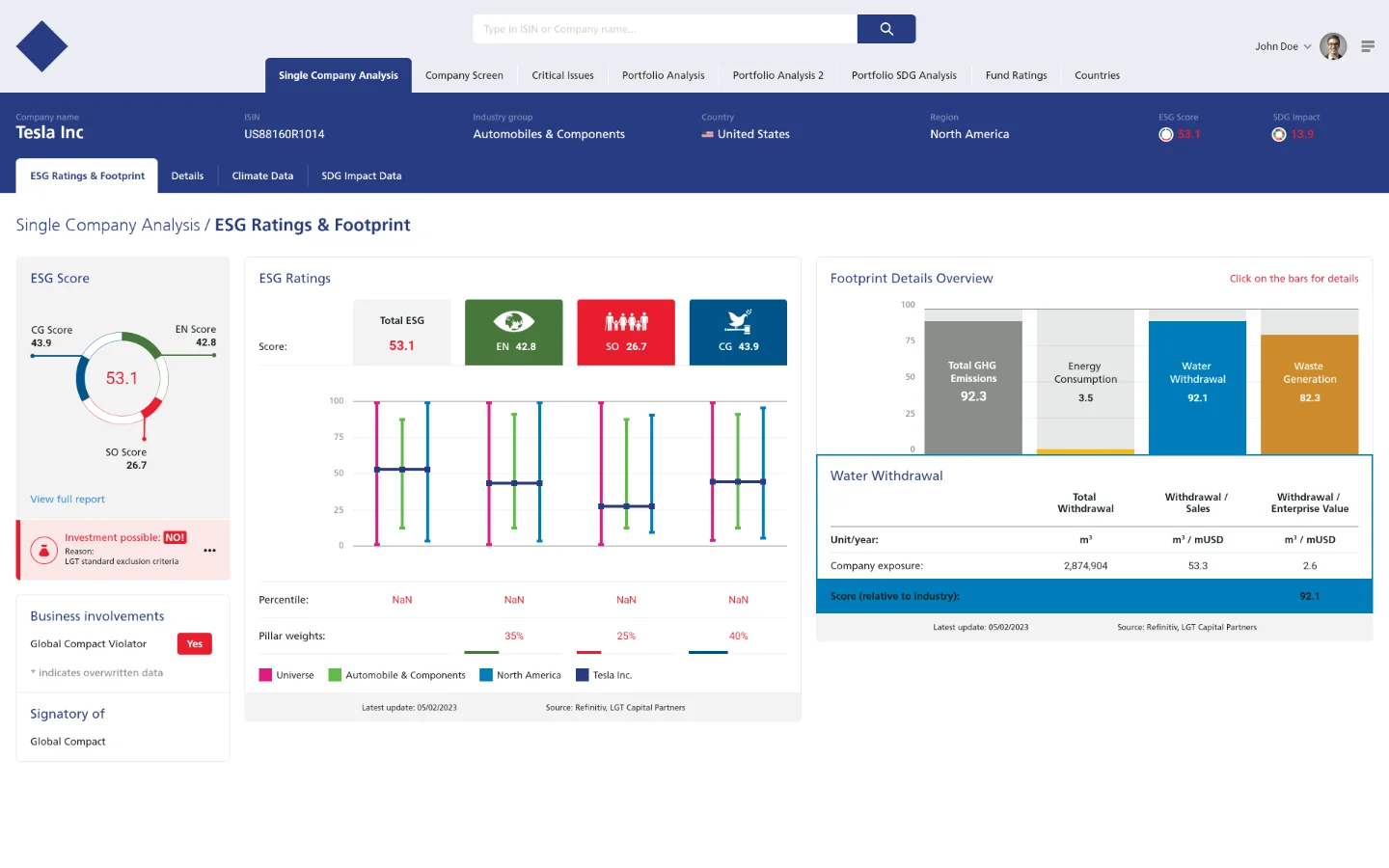 ESG Platform desktop app